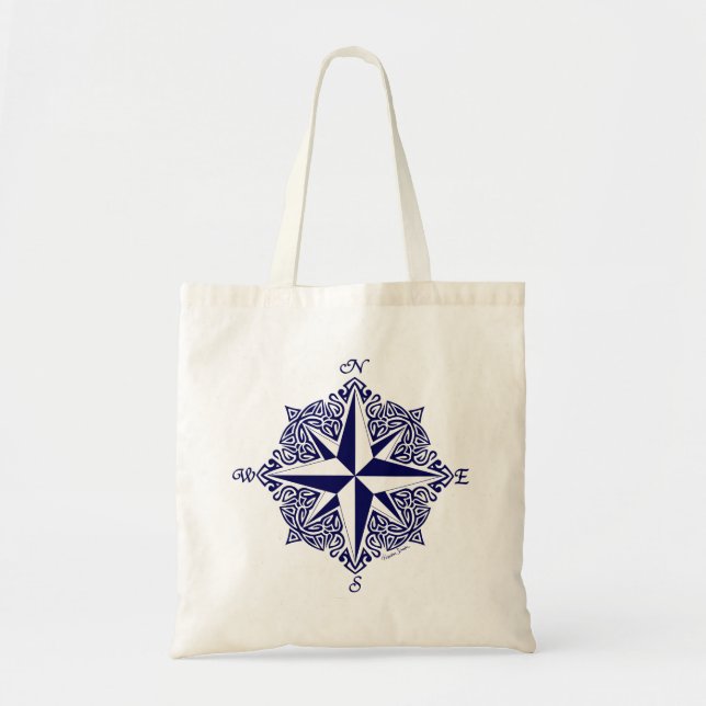 Tote Bag Rose de Compass Tribal (Devant)