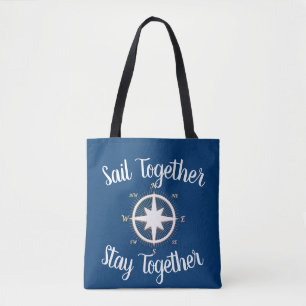 Tote Bag Rose des vents Compas nautique Personnalisé