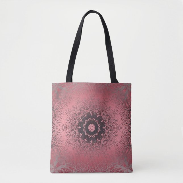 Tote Bag rose et gris (Devant)