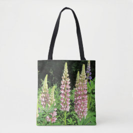 Tote Bag Rose et manganèse pourpre d'indigène de loup