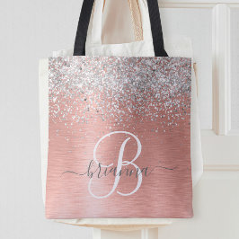 Tote Bag Rose Gold brossé Parties scintillant métallique No