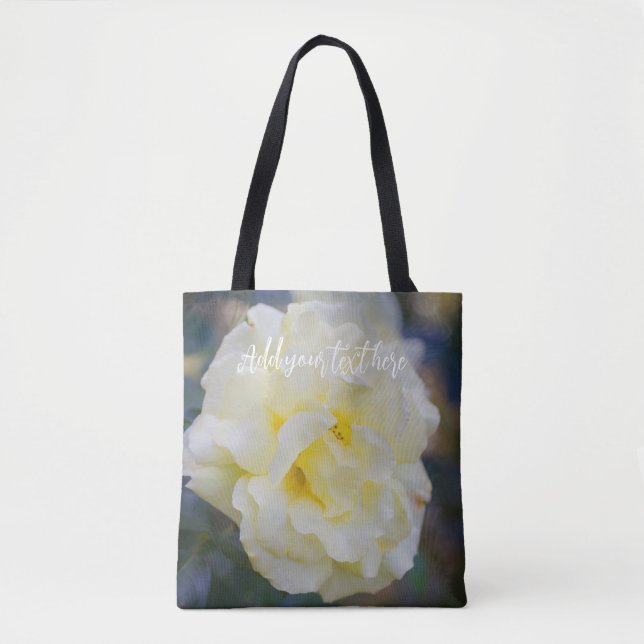 Tote Bag Rose jaune pâle (Devant)