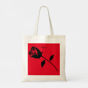 Tote Bag Rose noir Valentine Flower Thunder_Cove