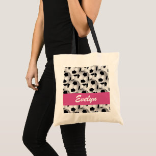 Tote Bag Rose personnalisé de motif de ballon de football