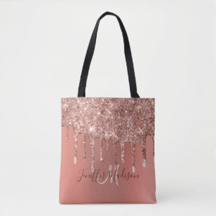 Tote Bag Rose personnalisé Parties scintillant Gold Driver