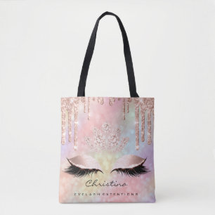 Tote Bag Rose Rose Or Blush Holograh Diamond maquillage