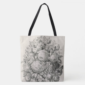 Tote Bag Rose & Rosebuds 01