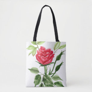 Tote Bag Rose rouge