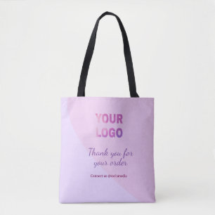 Tote Bag Rose violet votre logo connectez-vous avec nous su