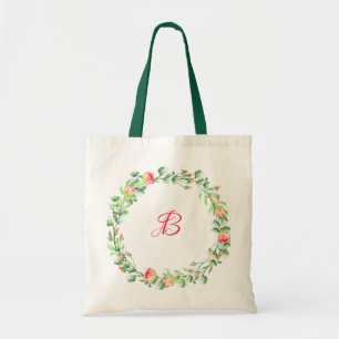 Tote Bag Rose Wreath