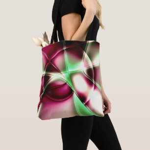 Tote Bag Rosée à verte dans des lignes comme des escargots,