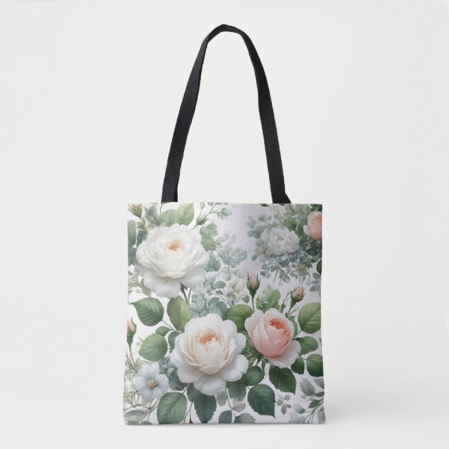 Tote Bag Roses blanches (Devant)