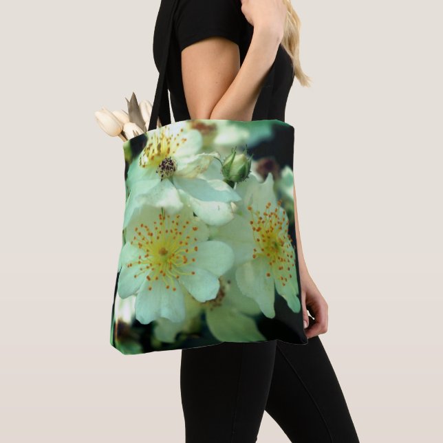 Tote Bag Roses blancs retors (De près)