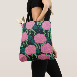 Tote Bag Roses de choux roses