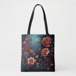 Tote Bag Roses enchanteurs - Élégante Oeuvre Florale