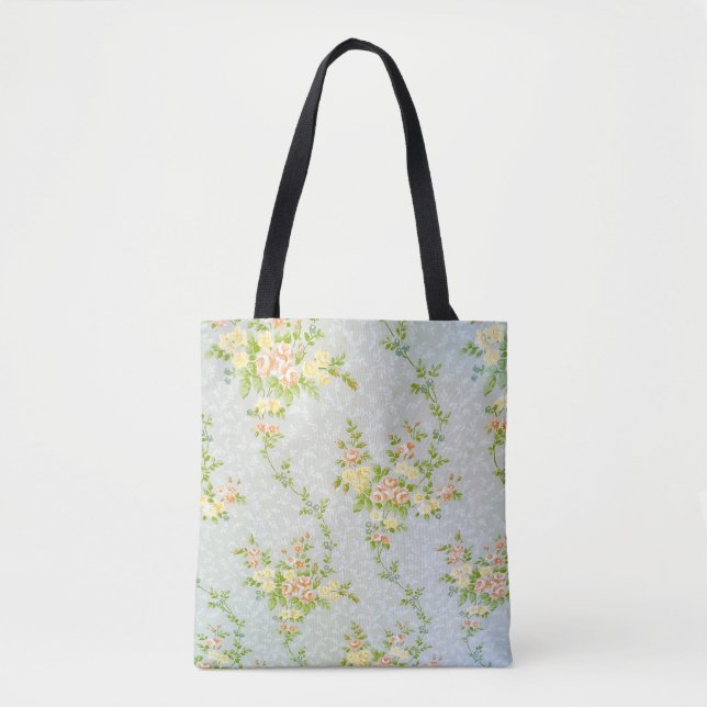 Tote Bag Roses et vignes victoriennes (Devant)