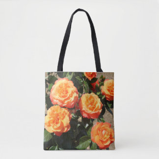 Tote Bag Roses oranges enchantants