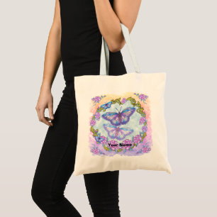 Tote Bag Roses papillon