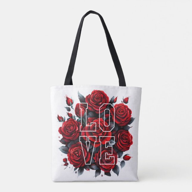 Tote Bag Roses rouges (Dos)