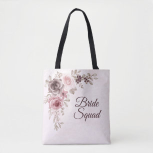 Tote Bag Roses vintages et fleurs en rose