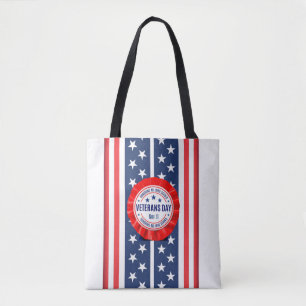 Tote Bag Rosette Fourre-tout de la fête des vétérans