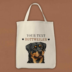 Tote Bag Rottweiler Illustration Doggy bag Love Fun Cadeau