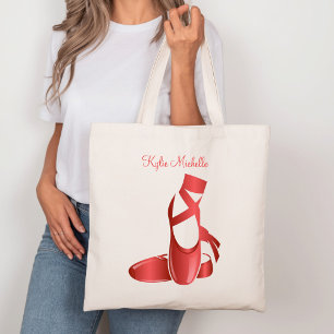 Tote Bag Rouby Red Ballet Chaussures avec nom Danse