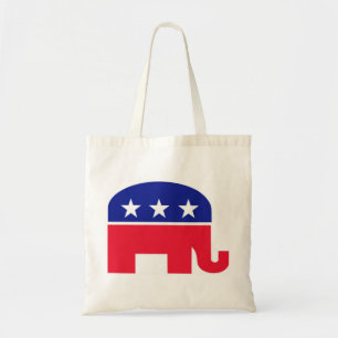 Tote Bag Rouge, blanc et bleu républicains d'éléphant