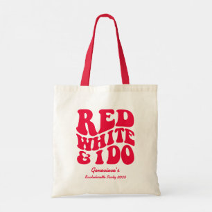 Tote Bag Rouge Blanc Je Le Fais Rouge Rétro Bachelorette