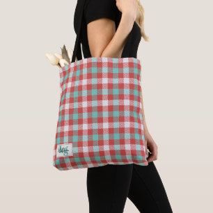 Tote Bag Rouge élégant et Turquoise vacances Inspiré Couleu