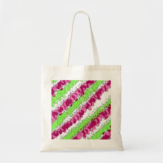 Tote Bag Rouge et vert tache détendue (Devant)