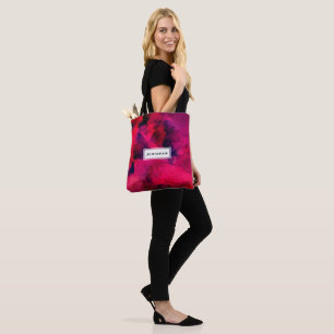 Tote Bag Rouge foncé et violet Gras & Abstrait moderne