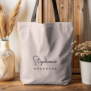 Tote Bag Rouge Gauche Signature Minimaliste Moderne