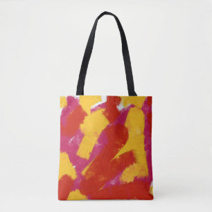 Tote Bag Rouge, jaune et rose
