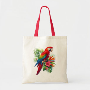 Tote Bag Rouge macaw tropical floral