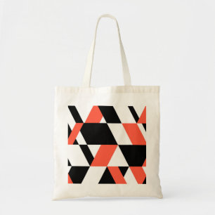 Tote Bag Rouge-noir, moderne, tendance, conception géométri