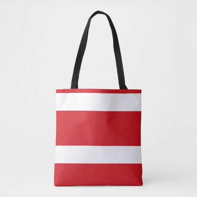 Tote Bag Rouge rayé (Devant)