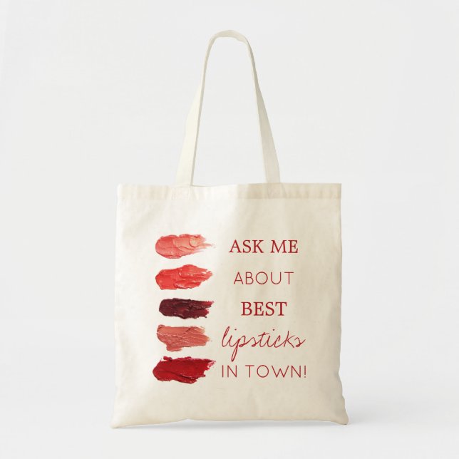 Tote Bag Rouge rouge rouge rouge à lèvres nuances me demand (Devant)