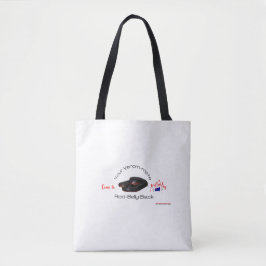 Tote Bag Rouge ventre noir