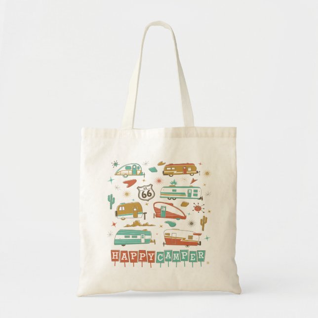 Tote Bag Route 66 Happy Camper (Devant)