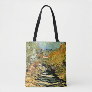 Tote Bag Route à Saint-Rémy, figure féminine de Vincent van