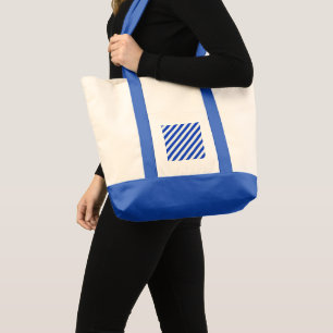 Tote Bag Royal Blue Combination Stripes par Shirley Taylor