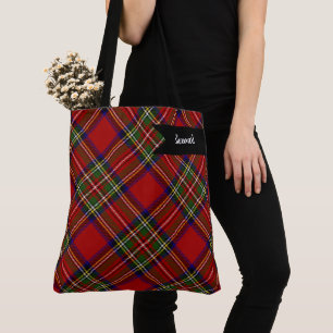 Tote Bag Royal Stewart Clan Tartan Plaid Scottish Motif