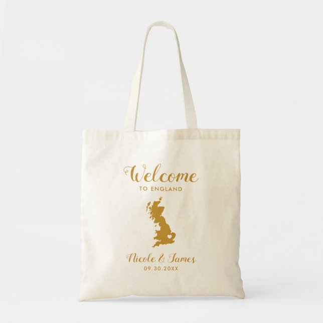 Tote Bag Royaume-Uni Mariage Welcome Bag, Royaume-Uni Angle (Devant)
