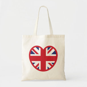 Tote Bag Royaume-Uni Union Jack Flag Heart