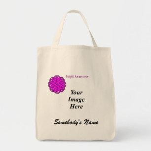 Tote Bag Ruban à fleurs violettes Modèle par Kenneth Yoncic
