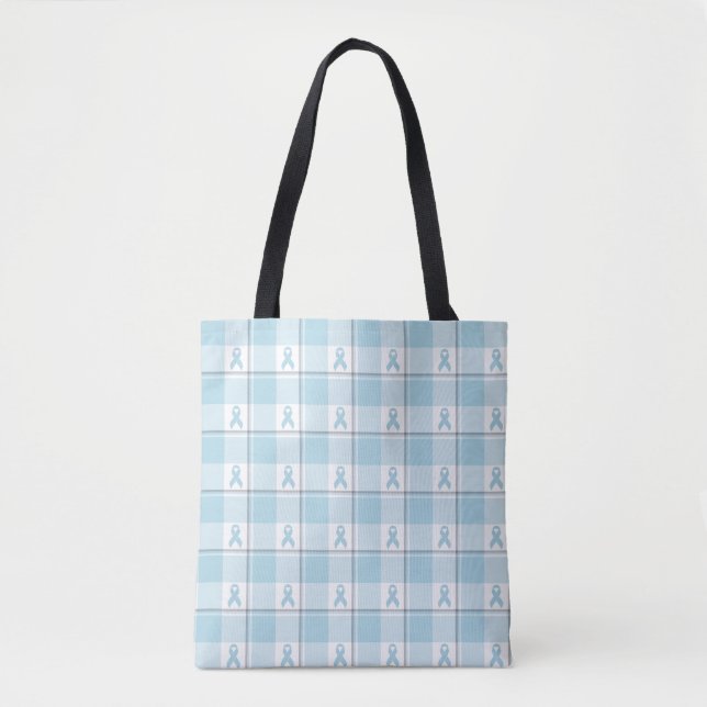 Tote Bag Ruban de sensibilisation au cancer de mésothéliome (Devant)