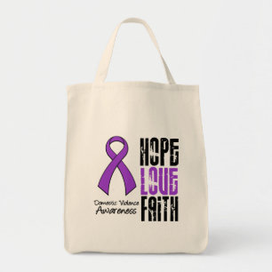 Tote Bag Ruban Espoir Amour Foi Violence Conjugale