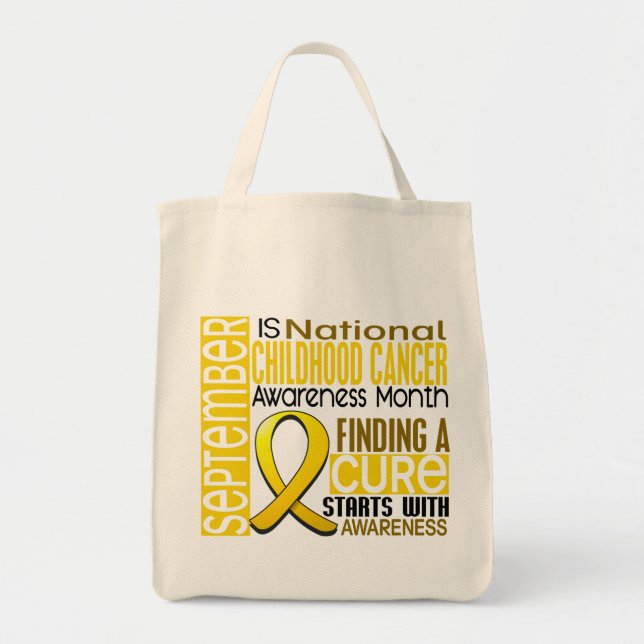Tote Bag Ruban I2 1,5 de mois de conscience de Cancer (Devant)