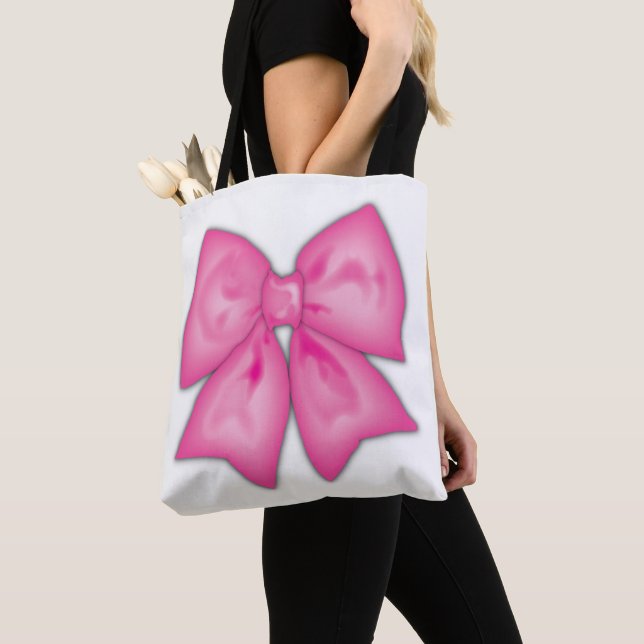 Tote Bag Ruban rose (De près)